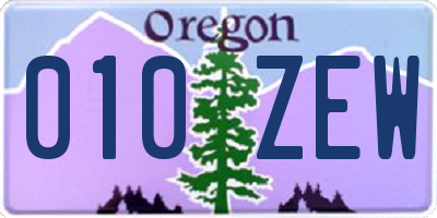 OR license plate 010ZEW