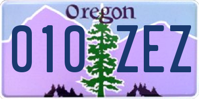 OR license plate 010ZEZ