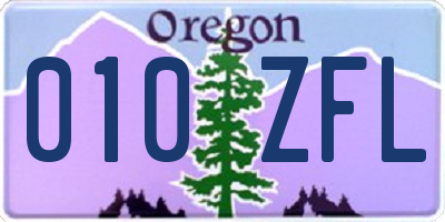 OR license plate 010ZFL