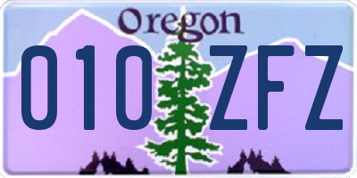 OR license plate 010ZFZ