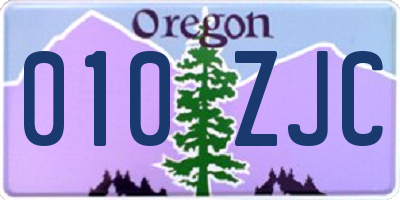 OR license plate 010ZJC