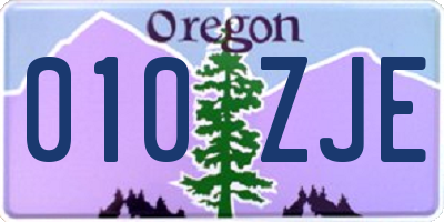 OR license plate 010ZJE