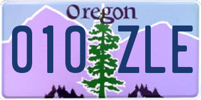 OR license plate 010ZLE