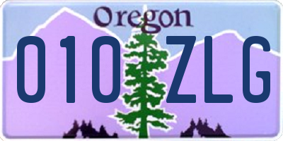 OR license plate 010ZLG