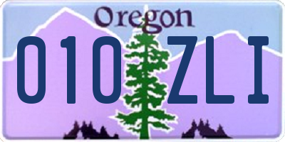 OR license plate 010ZLI