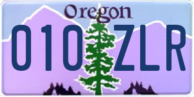 OR license plate 010ZLR