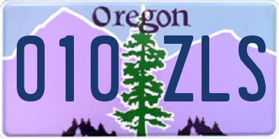 OR license plate 010ZLS
