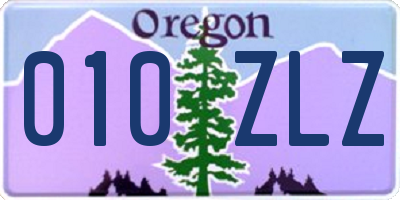 OR license plate 010ZLZ