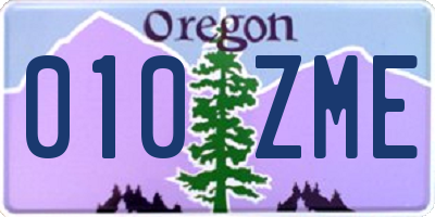 OR license plate 010ZME