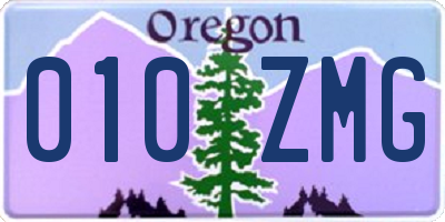 OR license plate 010ZMG