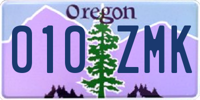 OR license plate 010ZMK