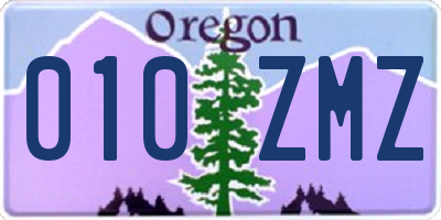 OR license plate 010ZMZ