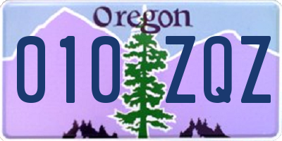 OR license plate 010ZQZ