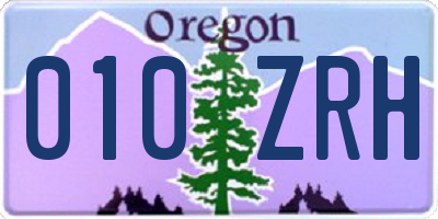 OR license plate 010ZRH