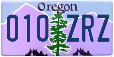 OR license plate 010ZRZ