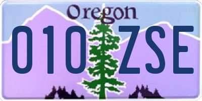 OR license plate 010ZSE