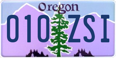 OR license plate 010ZSI