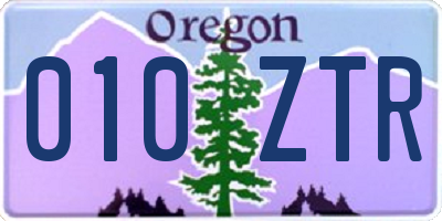 OR license plate 010ZTR