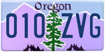 OR license plate 010ZVG
