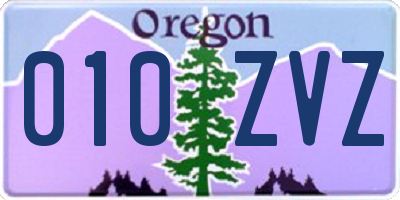 OR license plate 010ZVZ