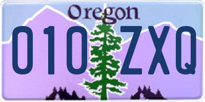 OR license plate 010ZXQ