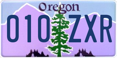 OR license plate 010ZXR