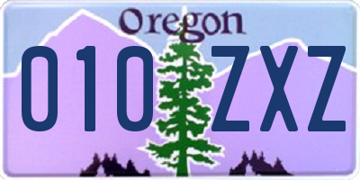 OR license plate 010ZXZ