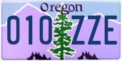 OR license plate 010ZZE