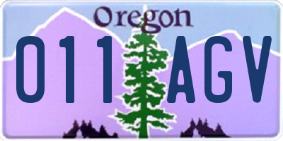OR license plate 011AGV