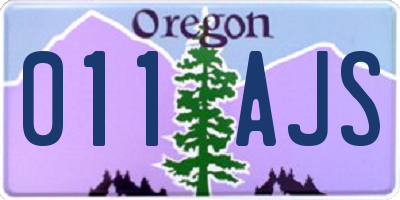 OR license plate 011AJS