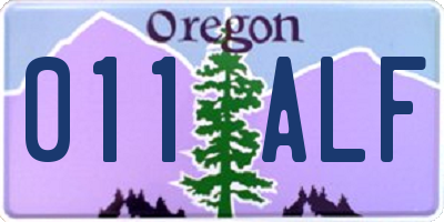 OR license plate 011ALF