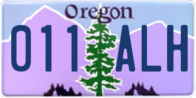 OR license plate 011ALH