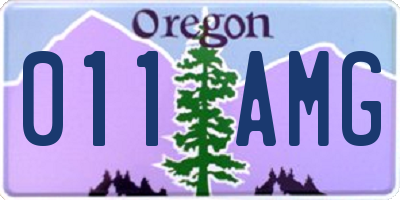 OR license plate 011AMG