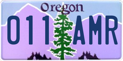OR license plate 011AMR