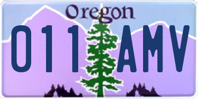 OR license plate 011AMV