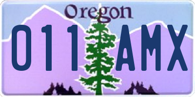 OR license plate 011AMX