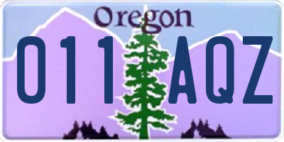 OR license plate 011AQZ