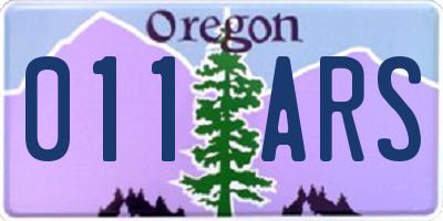 OR license plate 011ARS