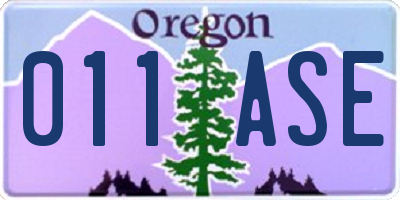 OR license plate 011ASE