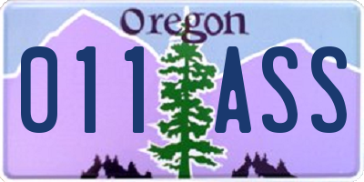 OR license plate 011ASS