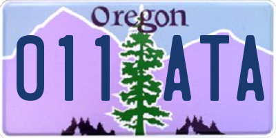 OR license plate 011ATA