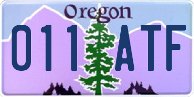 OR license plate 011ATF