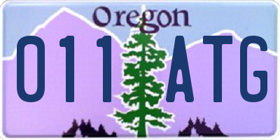 OR license plate 011ATG