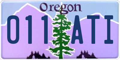 OR license plate 011ATI