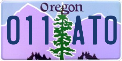 OR license plate 011ATO