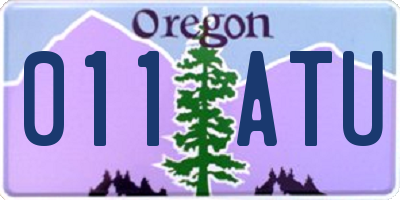 OR license plate 011ATU