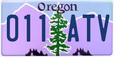 OR license plate 011ATV
