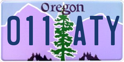 OR license plate 011ATY