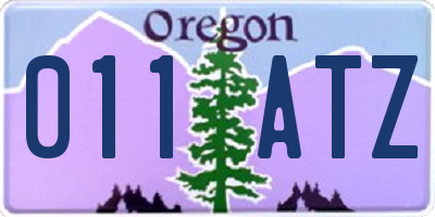 OR license plate 011ATZ