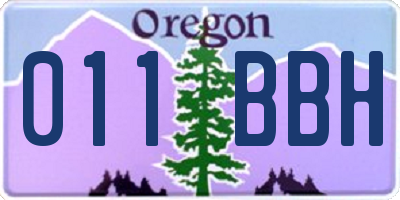 OR license plate 011BBH